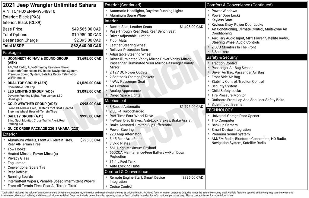 2021 Jeep Wrangler Unlimited Sahara