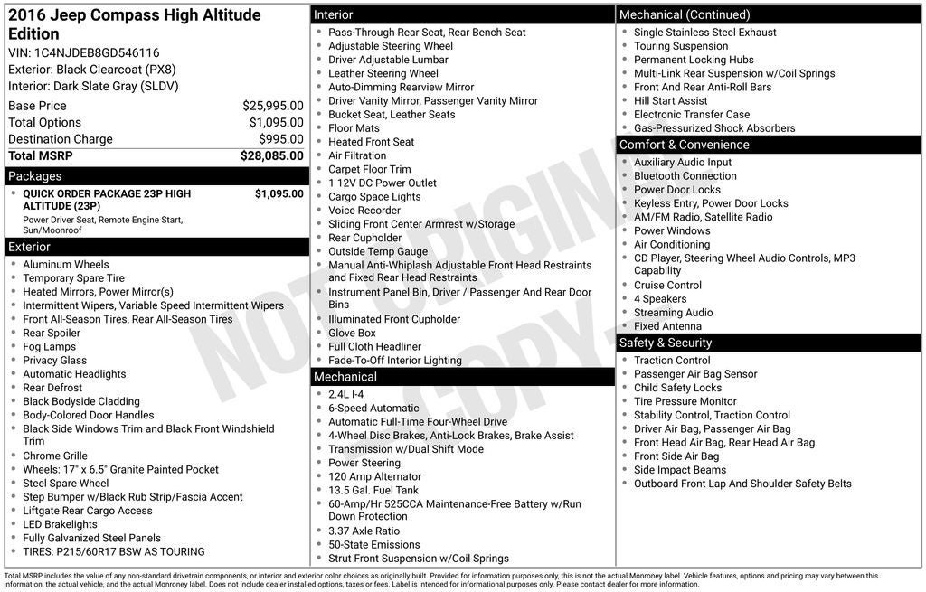 2016 Jeep Compass Latitude