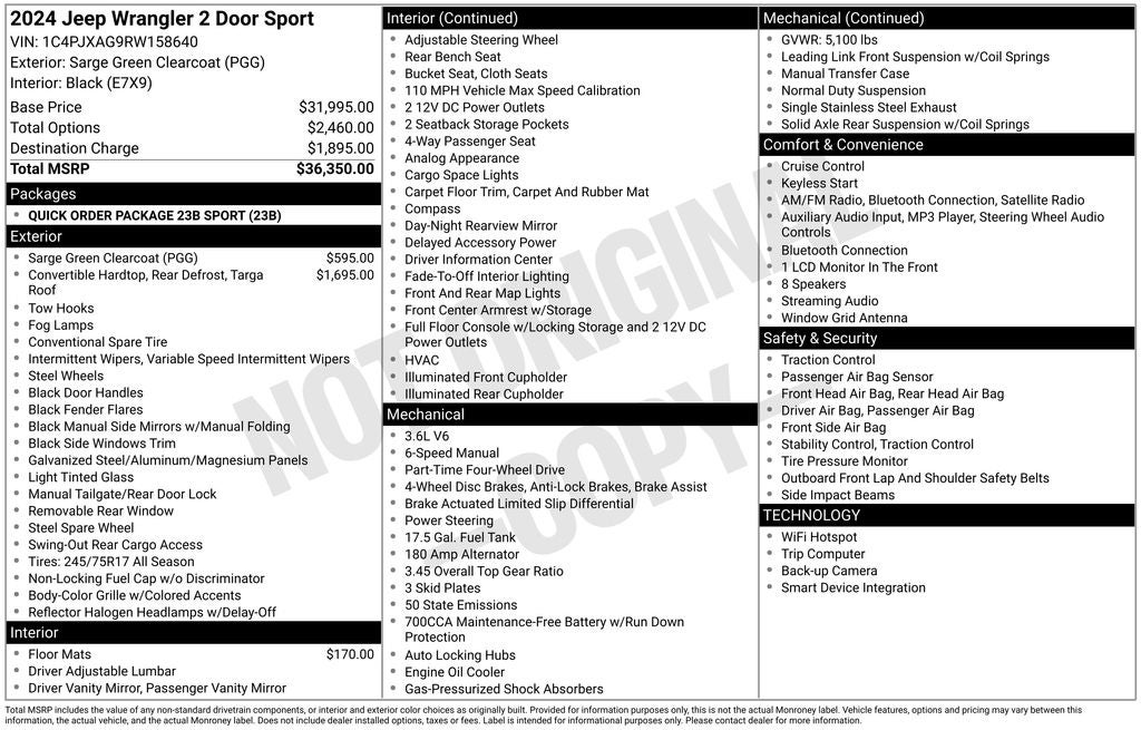2024 Jeep Wrangler Sport