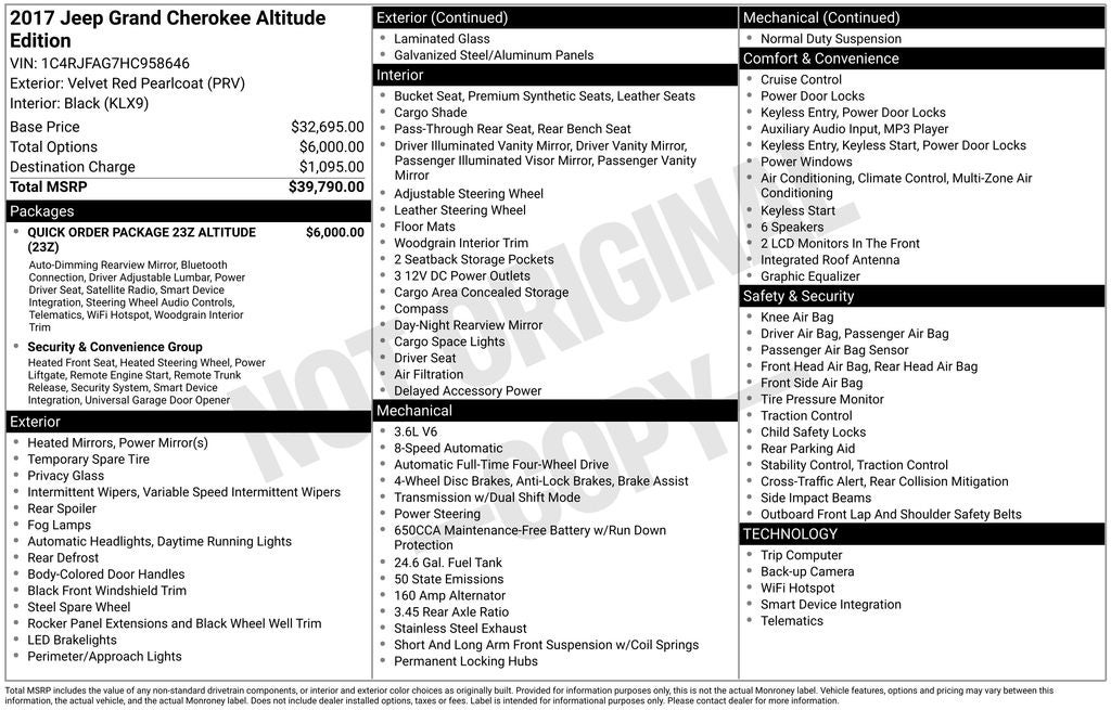 2017 Jeep Grand Cherokee Altitude