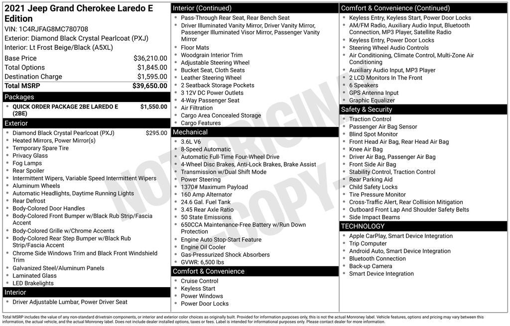 2021 Jeep Grand Cherokee Laredo E