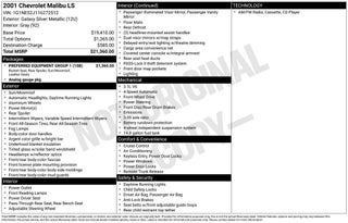 2001 Chevrolet Malibu LS