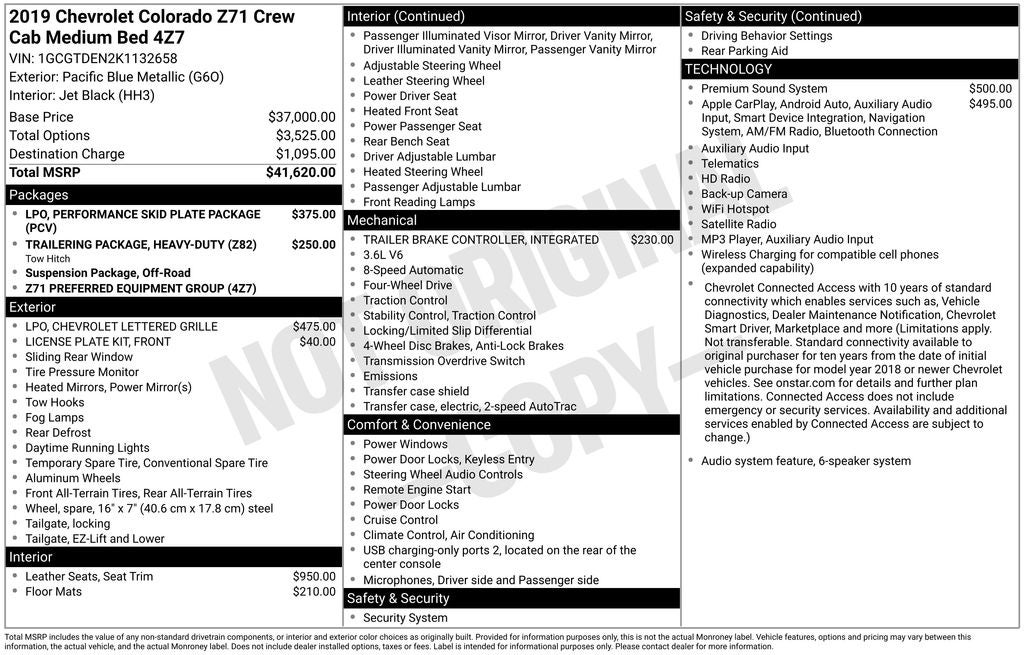 2019 Chevrolet Colorado Z71