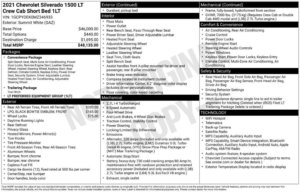 2021 Chevrolet Silverado 1500 LT LT1