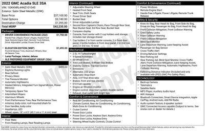 2022 GMC Acadia SLE