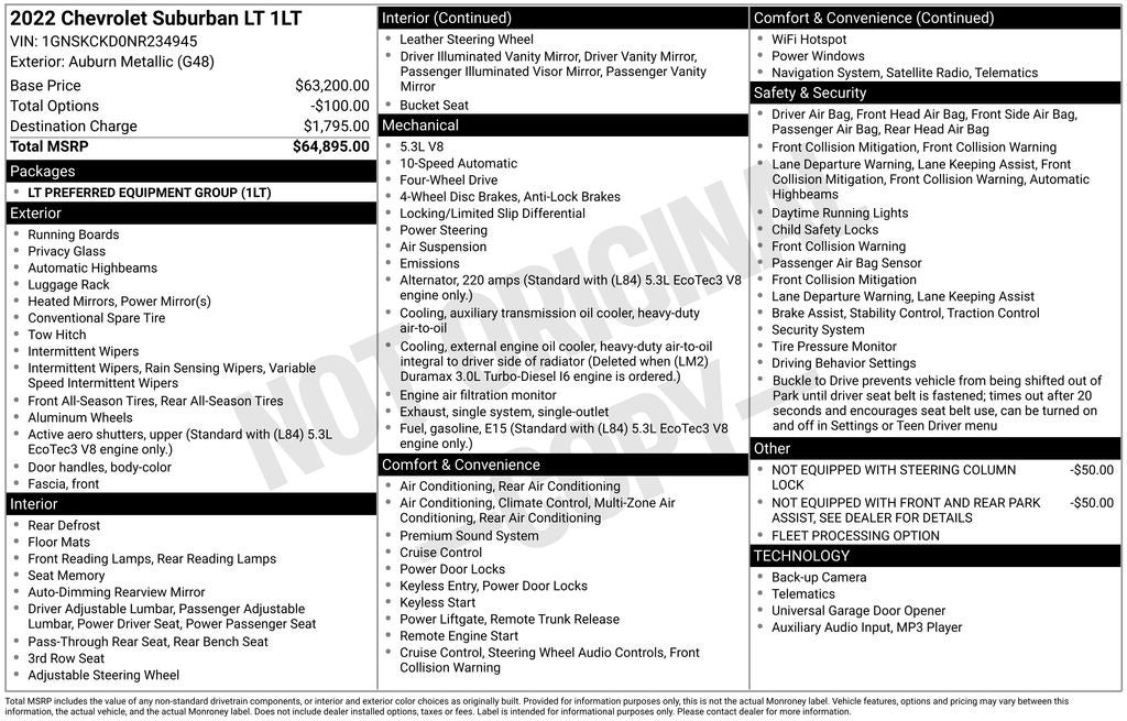 2022 Chevrolet Suburban LT