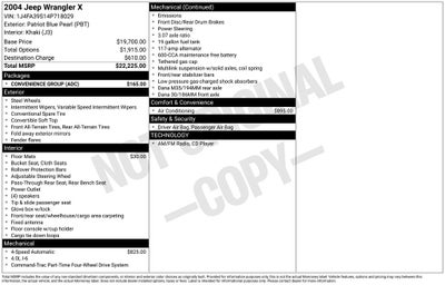 2004 Jeep Wrangler X