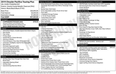 2019 Chrysler Pacifica Touring Plus