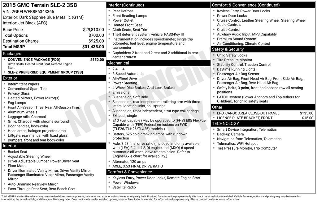 2015 GMC Terrain SLE-2