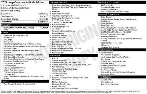 2021 Jeep Compass Altitude