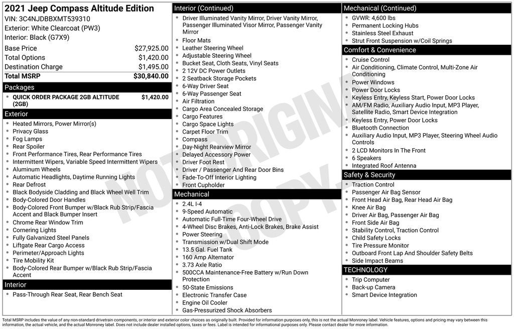 2021 Jeep Compass Altitude