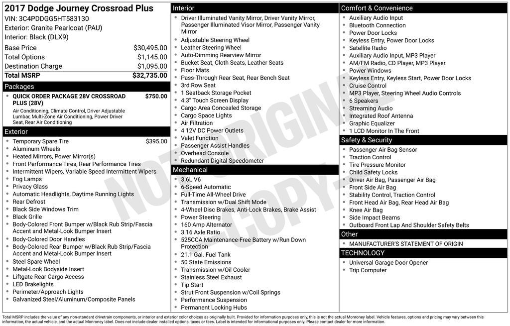 2017 Dodge Journey Crossroad