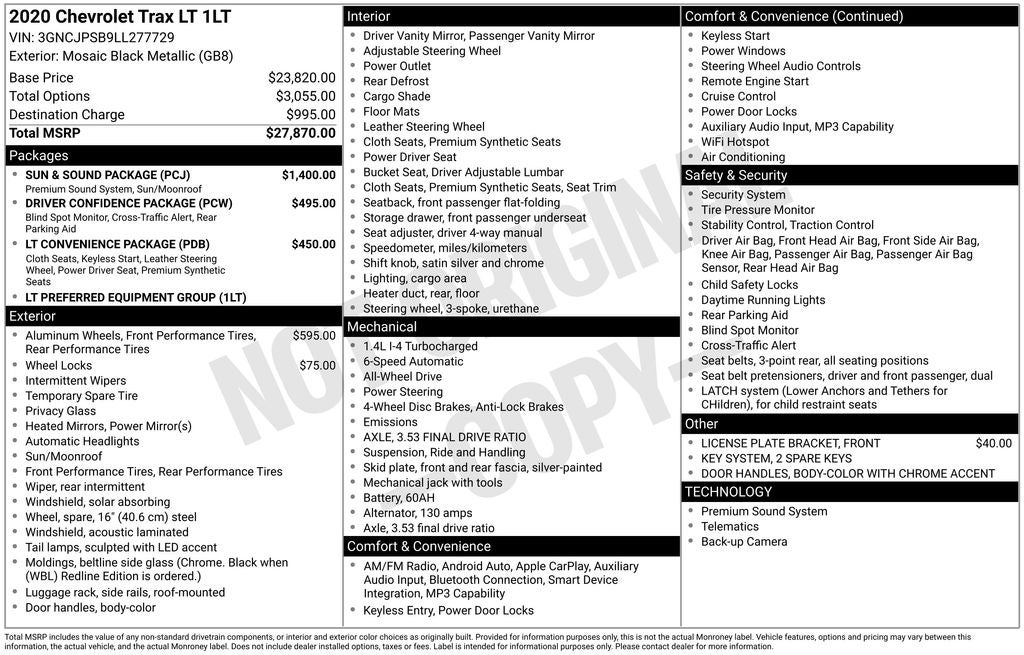 2020 Chevrolet Trax LT