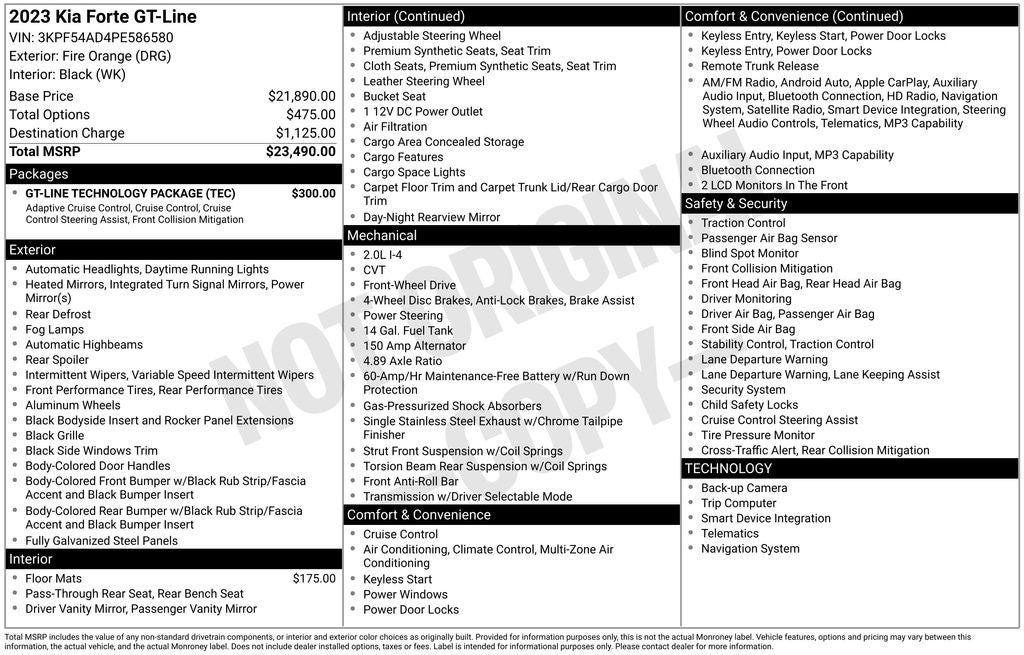 2023 Kia Forte GT-Line