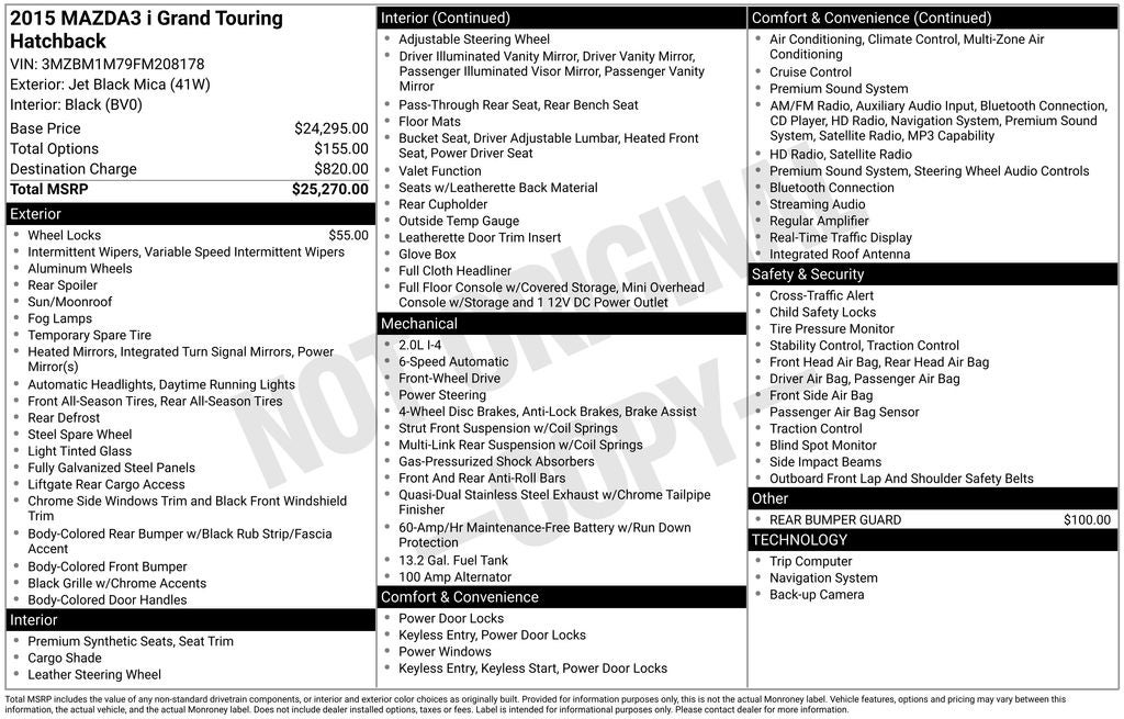 2015 Mazda Mazda3 i Grand Touring
