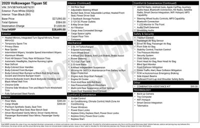2020 Volkswagen Tiguan 2.0T SE