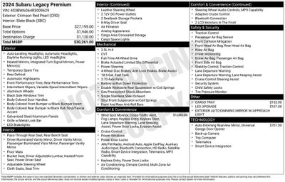 2024 Subaru Legacy Premium