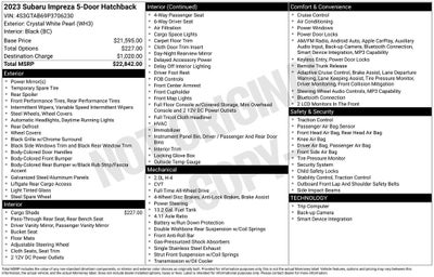 2023 Subaru Impreza Base