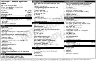 2022 Toyota Camry SE Nightshade