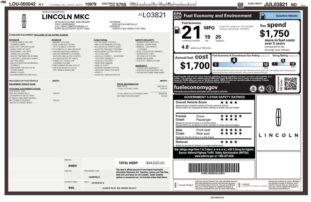 2018 Lincoln MKC Reserve