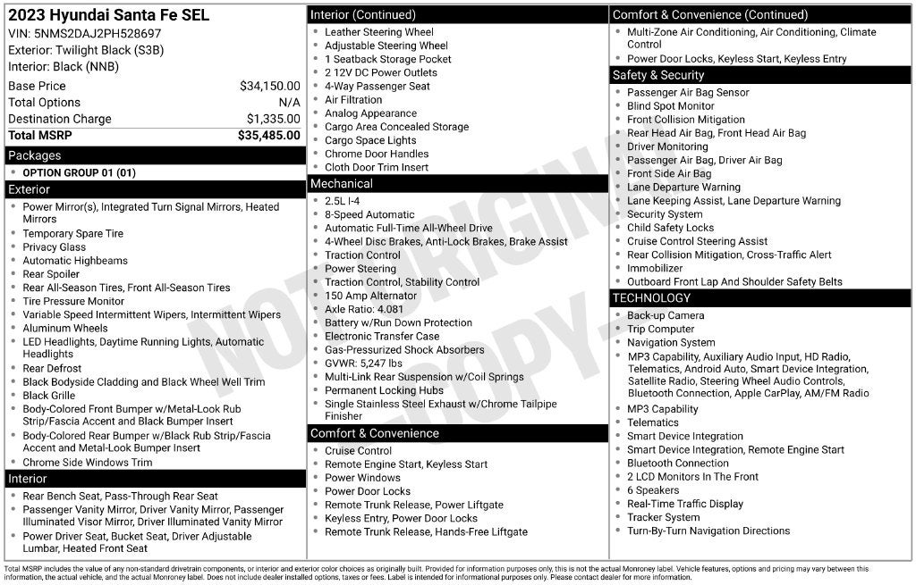 2023 Hyundai Santa Fe SEL