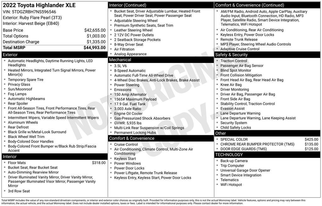 2022 Toyota Highlander XLE