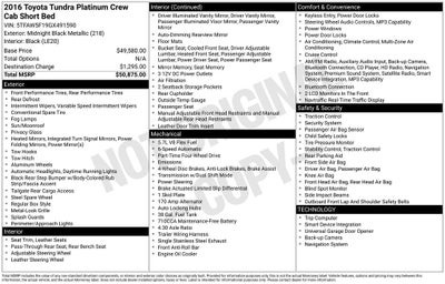 2016 Toyota Tundra Base