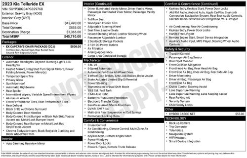 2023 Kia Telluride EX