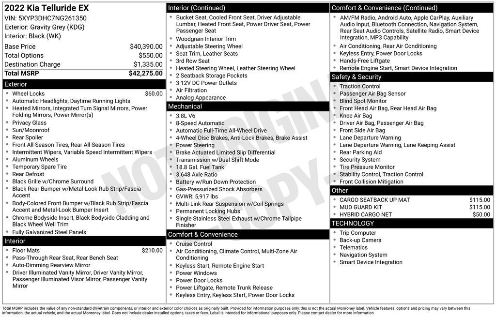 2022 Kia Telluride EX