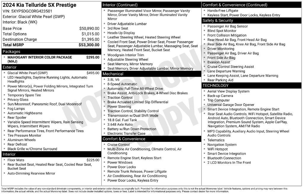 2024 Kia Telluride SX-Prestige
