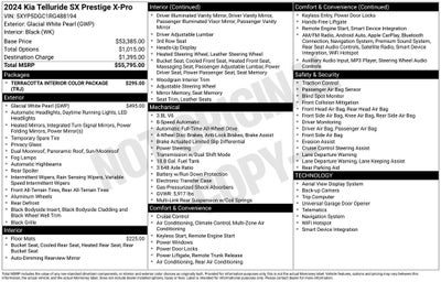 2024 Kia Telluride SX-Prestige X-Pro