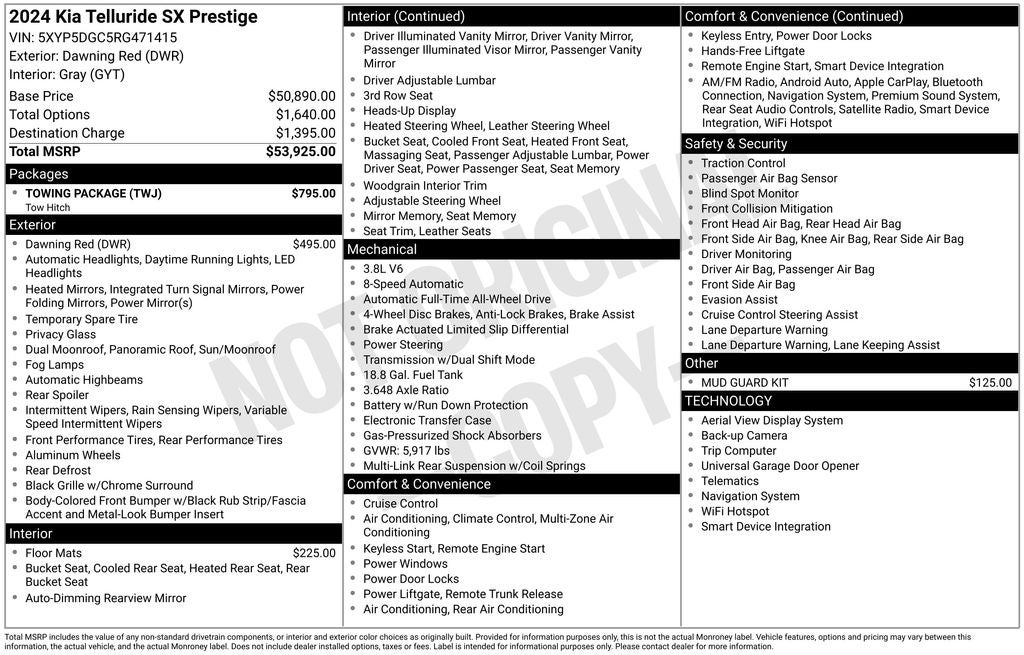 2024 Kia Telluride SX-Prestige