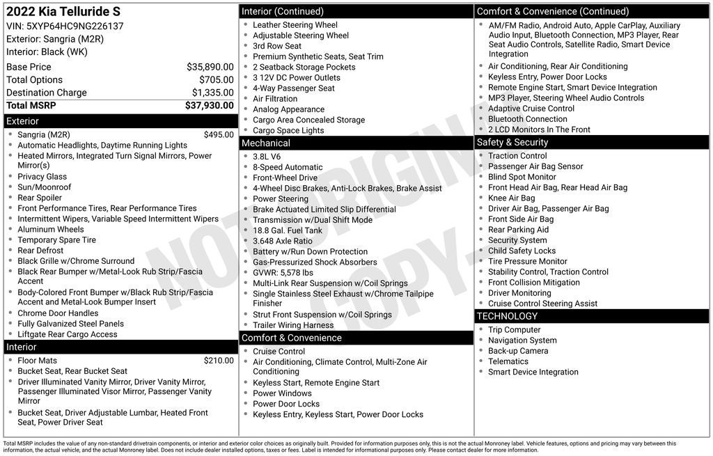 2022 Kia Telluride S