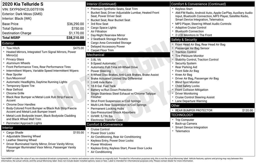 2020 Kia Telluride S