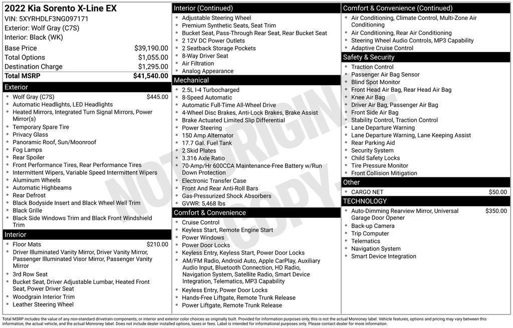 2022 Kia Sorento X-Line EX