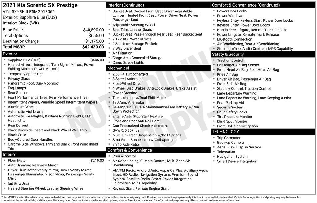 2021 Kia Sorento SX-Prestige