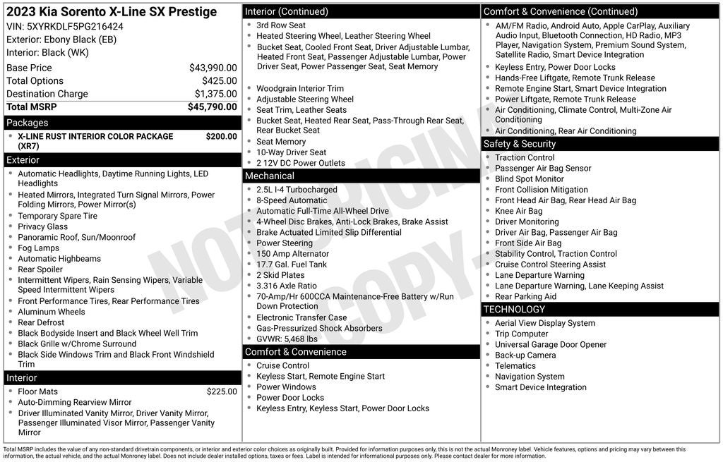 2023 Kia Sorento X-Line SX Prestige