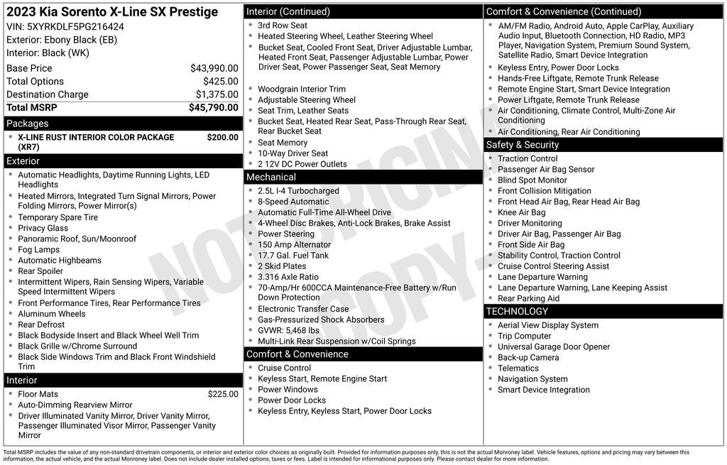 2023 Kia Sorento X-Line SX Prestige