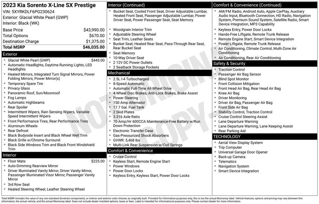 2023 Kia Sorento X-Line SX Prestige