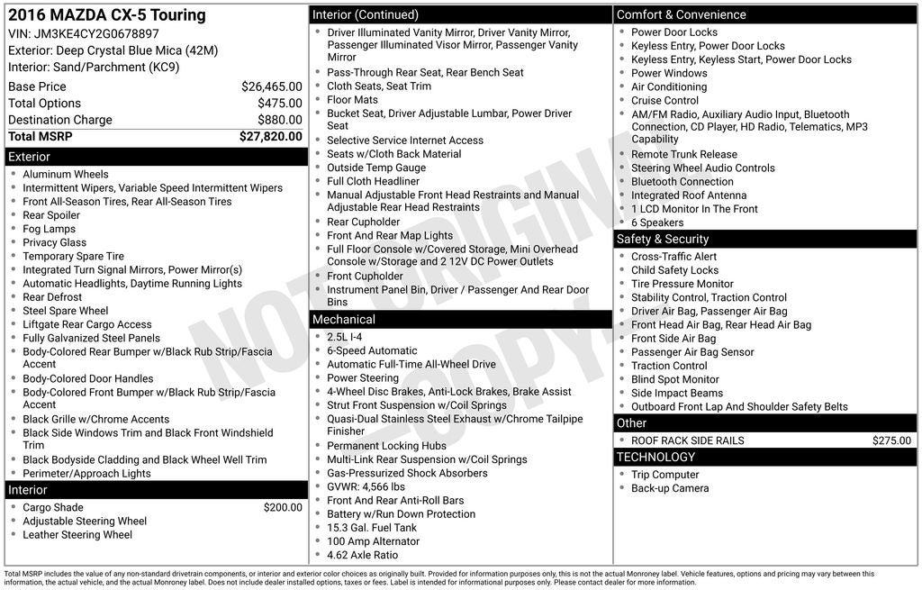 2016 Mazda Mazda CX-5 Touring