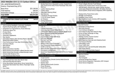 2023 Mazda Mazda CX-5 2.5 S Carbon Edition