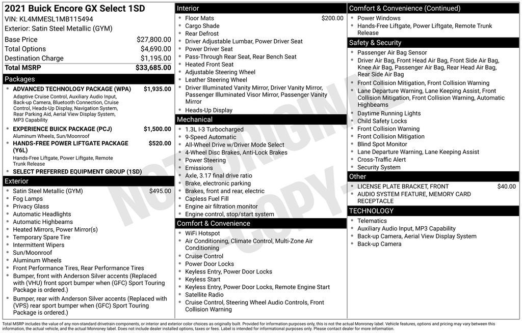 2021 Buick Encore GX Select