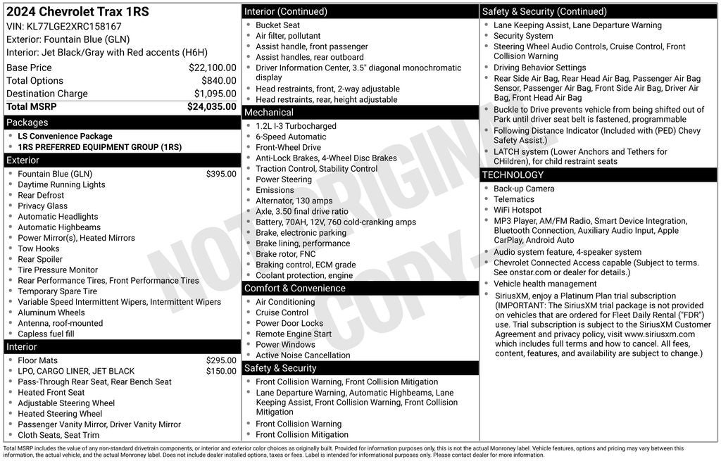 2024 Chevrolet Trax 1RS
