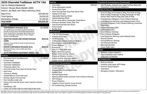 2025 Chevrolet TrailBlazer ACTIV