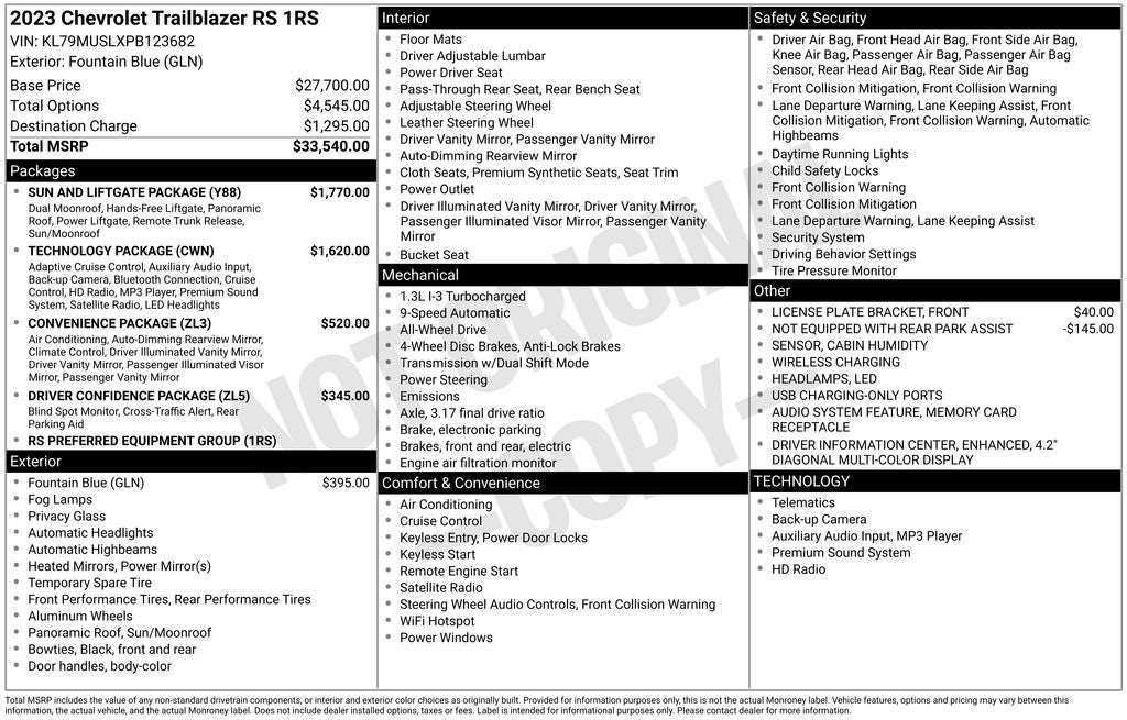 2023 Chevrolet TrailBlazer RS