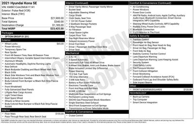 2021 Hyundai Kona SE