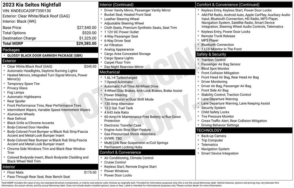 2023 Kia Seltos Nightfall