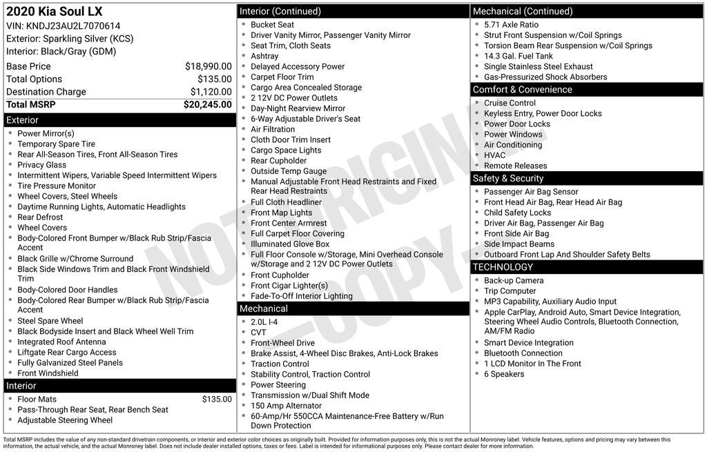 2020 Kia Soul LX