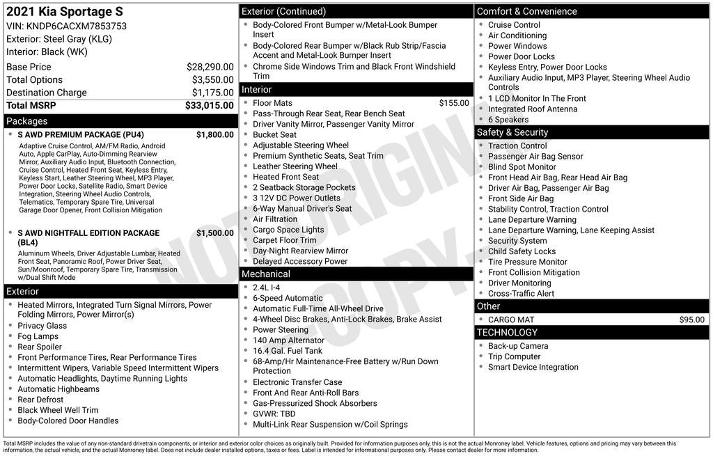 2021 Kia Sportage S