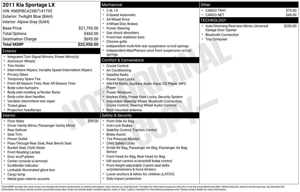 2011 Kia Sportage LX